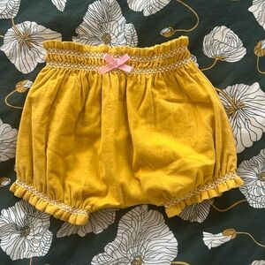 Yellow Corduroy Bloomers 12-18 Months
